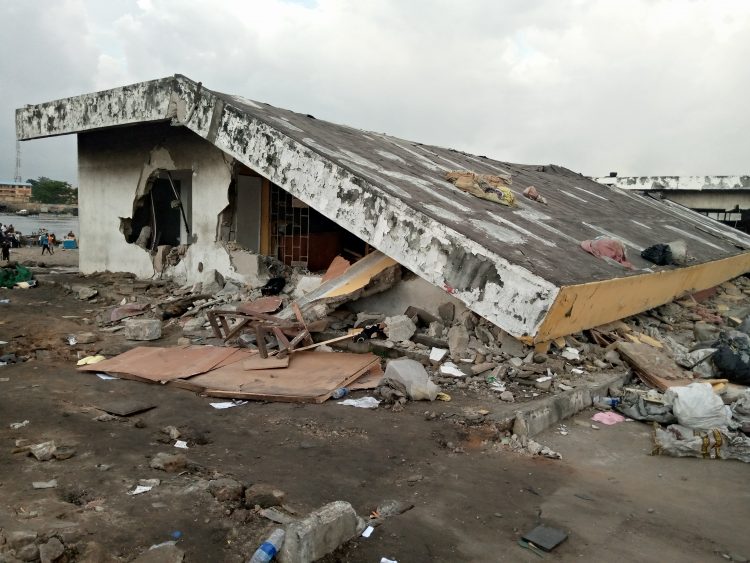 NPA PULLS DOWN SHANTIES, STRUCTURES ADJACENT PORT FACILITIES