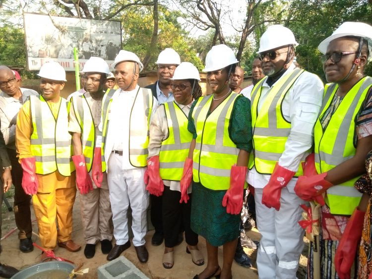 SAMBO LAYS FOUNDATION FOR NIMASA- UNILAG IMS BUILDING