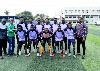 NAGAFF PRESIDENT CONGRATULATES NAGAFF FOOTBALL TEAM