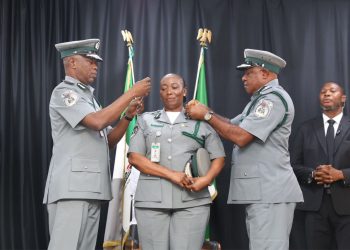 CGC ADENIYI DECORATES NEWLY CONFIRMED MEMBERS OF CUSTOMS MANAGEMENT TEAM