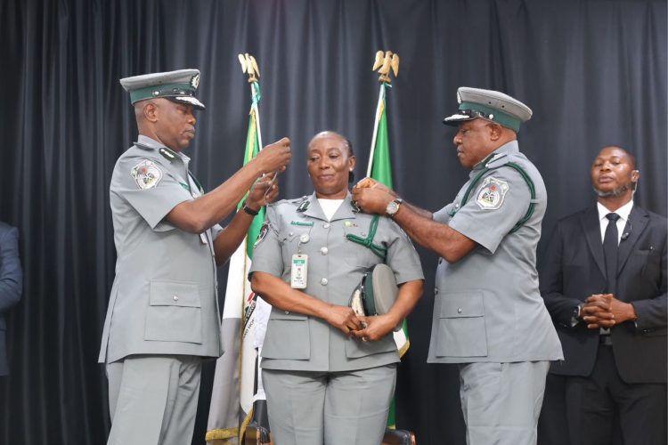 CGC ADENIYI DECORATES NEWLY CONFIRMED MEMBERS OF CUSTOMS MANAGEMENT TEAM
