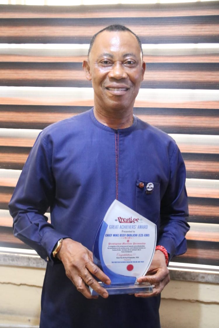 OKOLICHI HONOURED AS PRESTIGIOUS MARITIME PERSONALITY